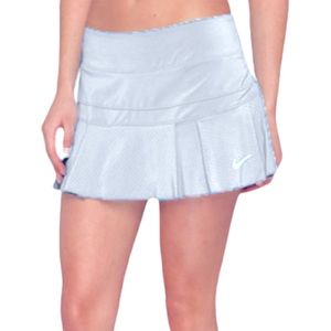 Nike Dri-Fit Women's White/Silver Pleated Tennis Skirt Skort Size Medium